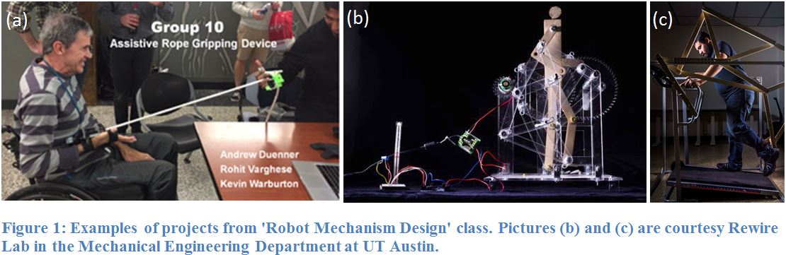 Example of Projects from 'Robot Mechanism Design' class